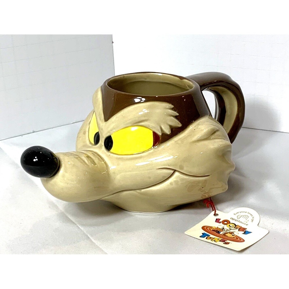 Applause Wile E. Coyote Mug Sculptural Vintage Looney Tunes 1989 New‎ w Tag